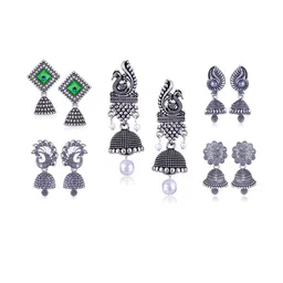 Sangria Silver-Plated Alloy Earrings-84