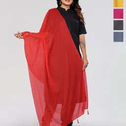 Moda Rapido Selection Of 5 Woven Design Tasselled Dupattas-picture-15