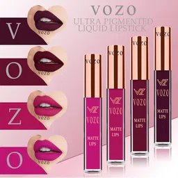VOZO Set Of 4 Matte Lips Liquid Lipstick-4ml Each-102-103-106-202-39