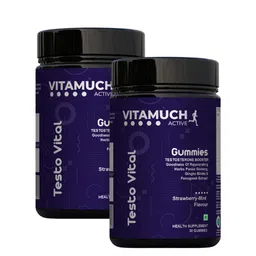 Vitamuch Set Of 2 Testo Vital Gummies - 30 Gummies Each - Strawberry Mint Flavor-2