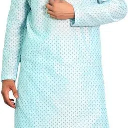 House of Aqss Men Printed Regular Kurta with Dhoti Pants-picture-45