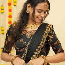 Fabcartz Semi-Stitched Lehenga & Unstitched Blouse With Dupatta image 2