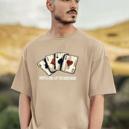 CLAFOUTIS Men Graphic Printed Round Neck Cotton Oversized T-shirt-image-82