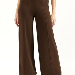 United Colors of Benetton Women Straight Fit High-Rise Pleated Trousers-image-45