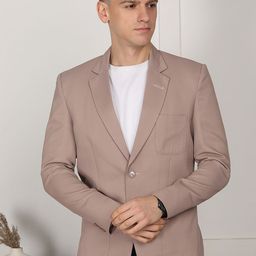 FUBAR Slim-Fit Single Breasted Notched Collar Blazer-image-100