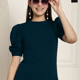 Metronaut Valentino Women Pack Of 2 Puff Sleeve Peplum Top-picture-29