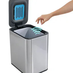 The Better Home White & Grey Automatic Smart Sensor Dustbins With Lid & Odour Filter- 9 L image 2
