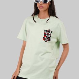 Underrated Club Women Printed Drop-Shoulder Sleeves Bio Finish Applique T-shirt-image-87