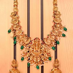 GOLD CASH Gold-Plated Stone-Studded Jewellery Set-image-50