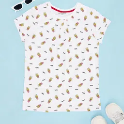 Pantaloons Junior Girls Printed Pockets T-shirt-picture-22