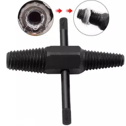 PE011 Pipe Broken Screw Extractor, 1/2" + 3/4" Double Head Stud and Screw Bolt Extractor Damaged Screw Remover-11