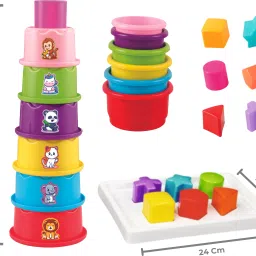 angel kids 4 in 1 Shape Sorting & Stacking Cups image 5