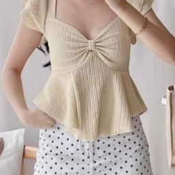 tokyo talkies Casual Regular Sleeves Solid Women Beige Top-picture-31