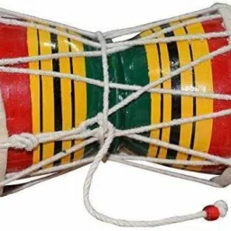 jaisakshi Shiv Damru | Bholenath Damru | Pooja Musical Instrument Big Size 9.5 cm * 12 cm Damaru Damaru-image-1