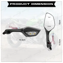 moto genius Manual Rear View Mirror For Universal For Bike Universal For Bike image 4