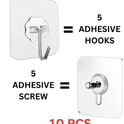 Wall Mount Non-Trace Screw Hook Stickers: Damage-Free Hanging - Mix Hooks Screw Hook 10-28