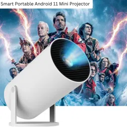 SACRO Smart Projector for Home 4K Support Rotabable Design withApp Netflix,YouTubeY432 (4500 lm / 1 Speaker / Wireless / Remote Controller) Portable Projector-9