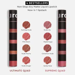 KIRO Four Play Non Stop Airy Matte Liquid Lipstick - 6ml - Supreme Quad image 4