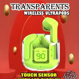 crecro ultrapod earphones wireless ear buds transparent earbuds headset bluetooth Q388 Smart Headphones-image-86