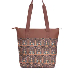 ZOUK Ethnic Motifs Printed Shopper Tote Bag image 5