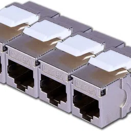 MX STP Cat6A Inline Coupler (Shielded) Inline LAN F to F Extender Plug (Pack of 4) Lan Adapter-8