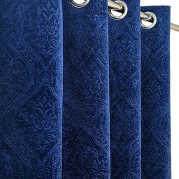 182 cm (6 ft) Velvet Room Darkening Shower Curtain (Pack Of 2)-image-19