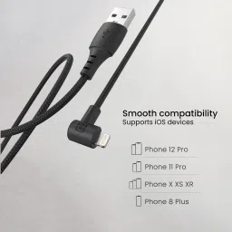 Portronics Lightning Cable 2 A 1.2 m Konnect HD Fast Charging & Data Sync image 3