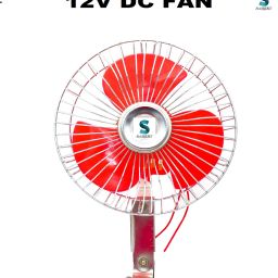 Auto Car Fan 6 Inch 12V DC fan red Auto (red) pack 1 Car Interior Fan-16