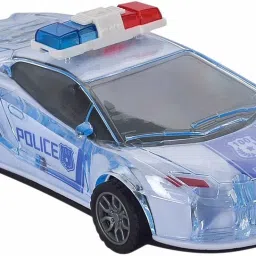 3D Car Police Car Super Speed Colorful Dazzling Light and Music. (Blue)-7
