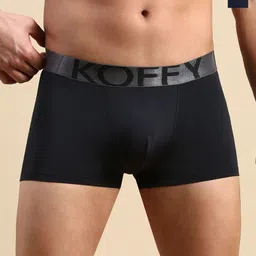 KOFFY Pack of 2 Cotton Trunks KOFFY_KI52_NB_BLK_2PC-image-94