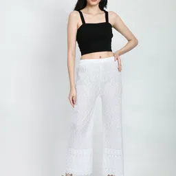 Brainbees Women Embroidered Knitted Palazzos-picture-13
