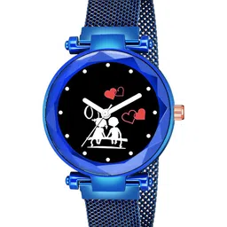 Gopal Shopcart Unisex Printed Dial Analogue Watch GR379BLU Couple Heart M-image-51