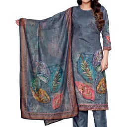 PARVOTSAV Women Floral Printed Empire Kurta with Trousers & With Dupatta-picture-4