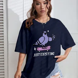 CORSICA Women Printed Drop-Shoulder Sleeves T-shirt-image-69