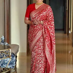 AMRUTKALA SAREES Woven Design Banarasi Saree-image-95
