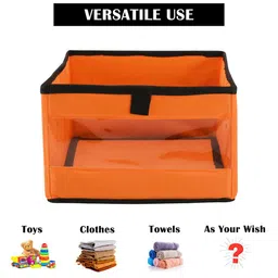 Kuber Industries Orange Set of 2 Regular Multi-Utility Organisers image 3
