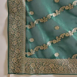 VredeVogel Women Woven Design Embroidered Kurta with Trousers & Dupatta image 5