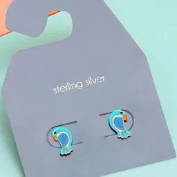 LeCalla Girls 925 Sterling Silver Plated Animal Shaped Studs-picture-32