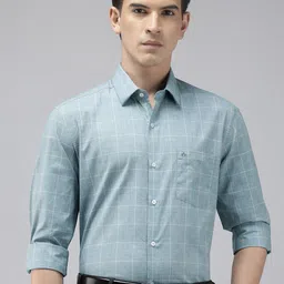Arrow Manhattan Slim Fit Checked Pure Cotton Formal Shirt-picture-37