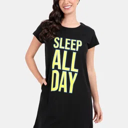SNAPPY B Women Typography Printed Pockets T-shirt-picture-46