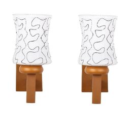 Somil Premium Designer Glass Wall / Night Lamp Elegant & Stylish Dcor Accent for Modern Interiors, color- Black, White, Size:- 18 X 27 X 28.5 CM-97