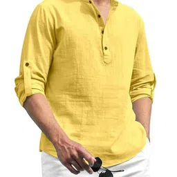 SQS Men Cotton Straight Kurtas-picture-2