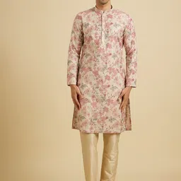 Manyavar Men Floral Printed Kurta-image-63