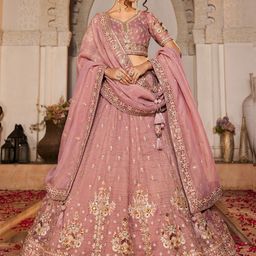 panchhi Embroidered Beads and Stones Semi-Stitched Lehenga & Unstitched Blouse With Dupatta-39