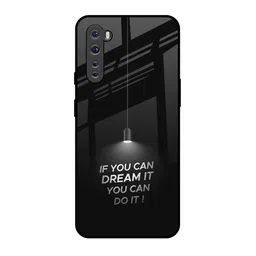 QRIOH Dream Forge Typography Printed OnePlus Nord Glass Back Case Mobile Accessories-picture-22