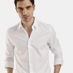 The Collection Spread Collar Classic Slim Fit Cotton Shirt-image-71