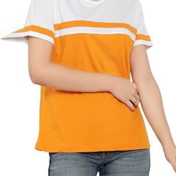 DEEPMAYRA COLLECTION Women Colourblocked Round Neck Cotton T-shirt-image-64