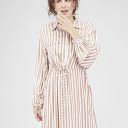 Iti Striped Shirt Dress-52