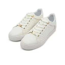 ALDO Women White Colourblocked Synthetic Lace-Ups Round Toe Sneakers-image-21