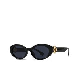 LULU & SKY Women Full Rim Regular Lens Cateye Sunglasses LH192-BLACK GRAY-image-100